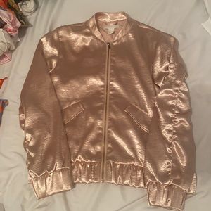 Rose Gold Bomber Jacket